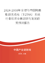 2024-2030年全球與中國(guó)地面集群無(wú)線電(TETRA)系統(tǒng)行業(yè)現(xiàn)狀全面調(diào)研與發(fā)展趨勢(shì)預(yù)測(cè)報(bào)告 2024-2030年全球與中國(guó)地面集群無(wú)線電(TETRA)系統(tǒng)行業(yè)現(xiàn)狀全面調(diào)研與發(fā)展趨勢(shì)預(yù)測(cè)報(bào)告
