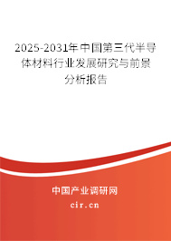 2025-2031年中國第三代半導體材料行業(yè)發(fā)展研究與前景分析報告 2025-2031年中國第三代半導體材料行業(yè)發(fā)展研究與前景分析報告