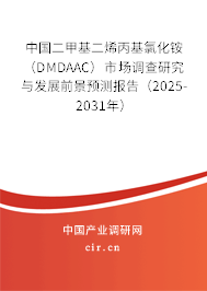 中國(guó)二甲基二烯丙基氯化銨（DMDAAC）市場(chǎng)調(diào)查研究與發(fā)展前景預(yù)測(cè)報(bào)告（2025-2031年）