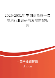 2025-2031年中國(guó)高能鋰一次電池行業(yè)調(diào)研與發(fā)展前景報(bào)告 2025-2031年中國(guó)高能鋰一次電池行業(yè)調(diào)研與發(fā)展前景報(bào)告