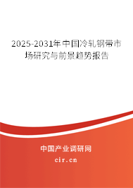 2025-2031年中國冷軋鋼帶市場研究與前景趨勢報告 2025-2031年中國冷軋鋼帶市場研究與前景趨勢報告
