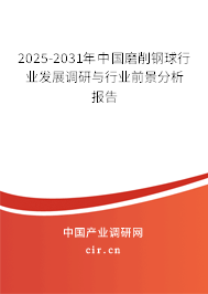 2025-2031年中國磨削鋼球行業(yè)發(fā)展調(diào)研與行業(yè)前景分析報告 2025-2031年中國磨削鋼球行業(yè)發(fā)展調(diào)研與行業(yè)前景分析報告