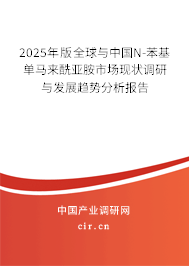 2025年版全球與中國(guó)N-苯基單馬來酰亞胺市場(chǎng)現(xiàn)狀調(diào)研與發(fā)展趨勢(shì)分析報(bào)告 2025年版全球與中國(guó)N-苯基單馬來酰亞胺市場(chǎng)現(xiàn)狀調(diào)研與發(fā)展趨勢(shì)分析報(bào)告