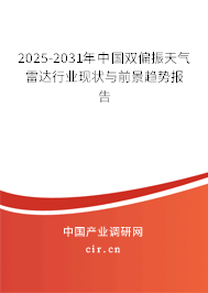 2025-2031年中國雙偏振天氣雷達行業(yè)現(xiàn)狀與前景趨勢報告