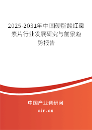 2025-2031年中國硬脂酸紅霉素片行業(yè)發(fā)展研究與前景趨勢報告