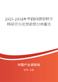 2025-2031年中國純鐵鋼坯市場研究與前景趨勢分析報告 2025-2031年中國純鐵鋼坯市場研究與前景趨勢分析報告