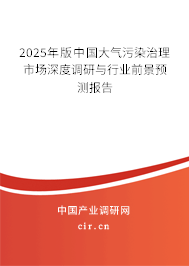 2025年版中國大氣污染治理市場深度調(diào)研與行業(yè)前景預(yù)測報告