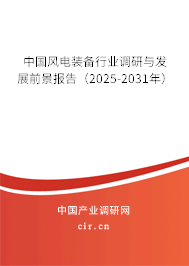 中國風(fēng)電裝備行業(yè)調(diào)研與發(fā)展前景報告（2025-2031年）