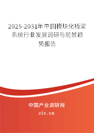 2025-2031年中國模塊化橋梁系統(tǒng)行業(yè)發(fā)展調(diào)研與前景趨勢報告