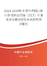 2024-2030年全球與中國心臟計算機斷層掃描(CCT)行業(yè)發(fā)展全面調(diào)研及未來趨勢預(yù)測報告 2024-2030年全球與中國心臟計算機斷層掃描(CCT)行業(yè)發(fā)展全面調(diào)研及未來趨勢預(yù)測報告