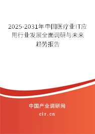 2025-2031年中國(guó)醫(yī)療業(yè)IT應(yīng)用行業(yè)發(fā)展全面調(diào)研與未來(lái)趨勢(shì)報(bào)告 2025-2031年中國(guó)醫(yī)療業(yè)IT應(yīng)用行業(yè)發(fā)展全面調(diào)研與未來(lái)趨勢(shì)報(bào)告