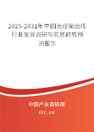 2025-2031年中國治療輸出線行業(yè)發(fā)展調(diào)研與前景趨勢預(yù)測報(bào)告