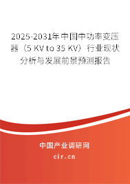 2025-2031年中國中功率變壓器(5 KV to 35 KV)行業(yè)現(xiàn)狀分析與發(fā)展前景預(yù)測報告 2025-2031年中國中功率變壓器(5 KV to 35 KV)行業(yè)現(xiàn)狀分析與發(fā)展前景預(yù)測報告