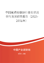 中國氟磺胺草醚行業(yè)現(xiàn)狀調研與發(fā)展趨勢報告（2025-2031年）