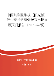 中國聚碳酸酯板(陽光板)行業(yè)現(xiàn)狀調(diào)研分析及市場前景預(yù)測報(bào)告(2025年版) 中國聚碳酸酯板(陽光板)行業(yè)現(xiàn)狀調(diào)研分析及市場前景預(yù)測報(bào)告(2025年版)