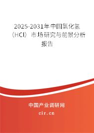 2025-2031年中國氯化氫（HCl）市場研究與前景分析報告