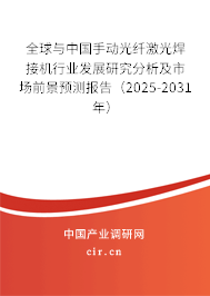 全球與中國手動光纖激光焊接機行業(yè)發(fā)展研究分析及市場前景預測報告（2025-2031年）