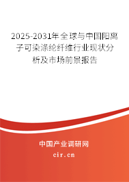 2025-2031年全球與中國陽離子可染滌綸纖維行業(yè)現(xiàn)狀分析及市場前景報告 2025-2031年全球與中國陽離子可染滌綸纖維行業(yè)現(xiàn)狀分析及市場前景報告