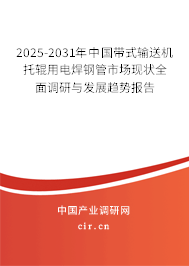 2025-2031年中國帶式輸送機托輥用電焊鋼管市場現(xiàn)狀全面調(diào)研與發(fā)展趨勢報告