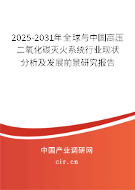 2025-2031年全球與中國高壓二氧化碳滅火系統(tǒng)行業(yè)現(xiàn)狀分析及發(fā)展前景研究報(bào)告