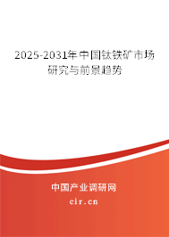 2025-2031年中國(guó)鈦鐵礦市場(chǎng)研究與前景趨勢(shì)