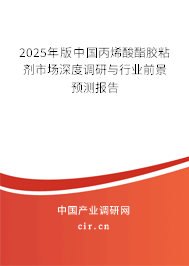2024年版中國(guó)丙烯酸酯膠粘劑市場(chǎng)深度調(diào)研與行業(yè)前景預(yù)測(cè)報(bào)告