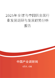 2025年全球與中國釩金屬行業(yè)發(fā)展調(diào)研與發(fā)展趨勢分析報告