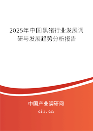 2025年中國黑豬行業(yè)發(fā)展調(diào)研與發(fā)展趨勢分析報告