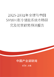2025-2031年全球與中國5MWH液冷儲能系統(tǒng)市場研究及前景趨勢預測報告 2025-2031年全球與中國5MWH液冷儲能系統(tǒng)市場研究及前景趨勢預測報告