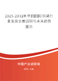2025-2031年中國國際貿(mào)易行業(yè)發(fā)展全面調(diào)研與未來趨勢報告