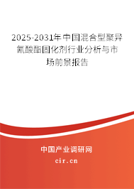 2025-2031年中國(guó)混合型聚異氰酸酯固化劑行業(yè)分析與市場(chǎng)前景報(bào)告
