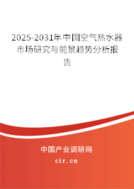 2025-2031年中國空氣熱水器市場研究與前景趨勢分析報告