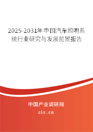 2025-2031年中國汽車照明系統(tǒng)行業(yè)研究與發(fā)展前景報告 2025-2031年中國汽車照明系統(tǒng)行業(yè)研究與發(fā)展前景報告