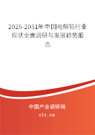 2025-2031年中國電解鉛行業(yè)現(xiàn)狀全面調(diào)研與發(fā)展趨勢報(bào)告