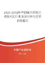 2025-2031年中國(guó)氟代碳酸乙烯酯FEC行業(yè)發(fā)展分析與前景趨勢(shì)報(bào)告 2025-2031年中國(guó)氟代碳酸乙烯酯FEC行業(yè)發(fā)展分析與前景趨勢(shì)報(bào)告