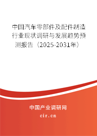 中國(guó)汽車(chē)零部件及配件制造行業(yè)現(xiàn)狀調(diào)研與發(fā)展趨勢(shì)預(yù)測(cè)報(bào)告（2025-2031年）