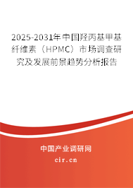 2025-2031年中國(guó)羥丙基甲基纖維素（HPMC）市場(chǎng)調(diào)查研究及發(fā)展前景趨勢(shì)分析報(bào)告