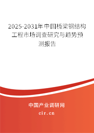 2025-2031年中國橋梁鋼結(jié)構(gòu)工程市場調(diào)查研究與趨勢預(yù)測報告