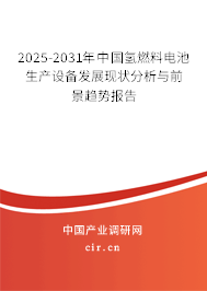 2025-2031年中國氫燃料電池生產(chǎn)設備發(fā)展現(xiàn)狀分析與前景趨勢報告