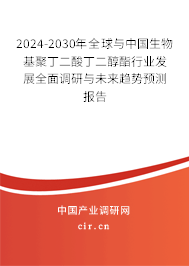 2024-2030年全球與中國生物基聚丁二酸丁二醇酯行業(yè)發(fā)展全面調(diào)研與未來趨勢預測報告 2024-2030年全球與中國生物基聚丁二酸丁二醇酯行業(yè)發(fā)展全面調(diào)研與未來趨勢預測報告