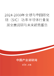 2024-2030年全球與中國碳化硅（SIC）功率半導(dǎo)體行業(yè)發(fā)展全面調(diào)研與未來趨勢報(bào)告