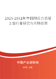 2025-2031年中國(guó)預(yù)應(yīng)力混凝土管行業(yè)研究與市場(chǎng)前景 2025-2031年中國(guó)預(yù)應(yīng)力混凝土管行業(yè)研究與市場(chǎng)前景