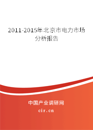 2011-2015年北京市電力市場分析報告 2011-2015年北京市電力市場分析報告