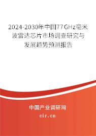 2024-2030年中國77GHz毫米波雷達芯片市場調(diào)查研究與發(fā)展趨勢預測報告