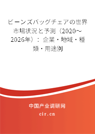 ビーンズバッグチェアの世界市場狀況と予測(2020~2026年):企業(yè)·地域·種類·用途別 ビーンズバッグチェアの世界市場狀況と予測(2020~2026年):企業(yè)·地域·種類·用途別