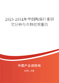 2025-2031年中國噸袋行業(yè)研究分析與市場前景報告 2025-2031年中國噸袋行業(yè)研究分析與市場前景報告