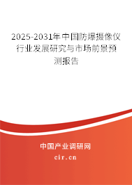 2025-2031年中國(guó)防爆攝像儀行業(yè)發(fā)展研究與市場(chǎng)前景預(yù)測(cè)報(bào)告