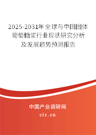 2025-2031年全球與中國固體葡萄糖漿行業(yè)現(xiàn)狀研究分析及發(fā)展趨勢預(yù)測報(bào)告 2025-2031年全球與中國固體葡萄糖漿行業(yè)現(xiàn)狀研究分析及發(fā)展趨勢預(yù)測報(bào)告