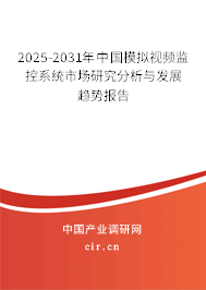 2024-2030年中國(guó)模擬視頻監(jiān)控系統(tǒng)市場(chǎng)研究分析與發(fā)展趨勢(shì)報(bào)告 2024-2030年中國(guó)模擬視頻監(jiān)控系統(tǒng)市場(chǎng)研究分析與發(fā)展趨勢(shì)報(bào)告