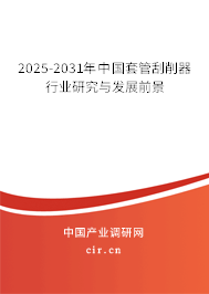 2025-2031年中國套管刮削器行業(yè)研究與發(fā)展前景 2025-2031年中國套管刮削器行業(yè)研究與發(fā)展前景